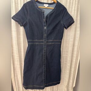 Liz Claiborne Dark Blue Denim Mini Dress